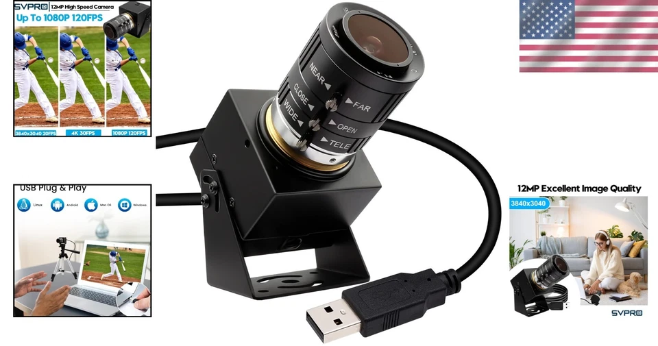 Versatile 12MP USB Camera with Optical Zoom for Video, Inspections, and More - Image 2 of 4