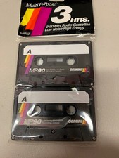 New 2 Pack GEMINI Multi-Purpose 90 Min. Audio Cassettes Low Noise / High Energy