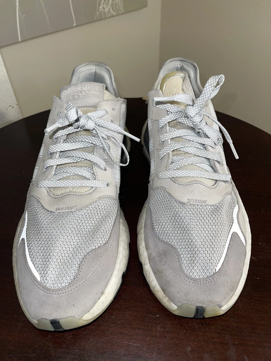 Adidas white hotsell night jogger