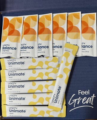 ユニマテレモン、バランスセット Unicity Feel Great Combo - Balance 6 packs & Unimate Lemon 6 packs