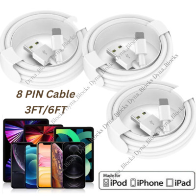 USB Charger Charging Cable 3FT/6FT For iPhone 7 8 Plus X Xs Xr XSMax 11 12 13 14