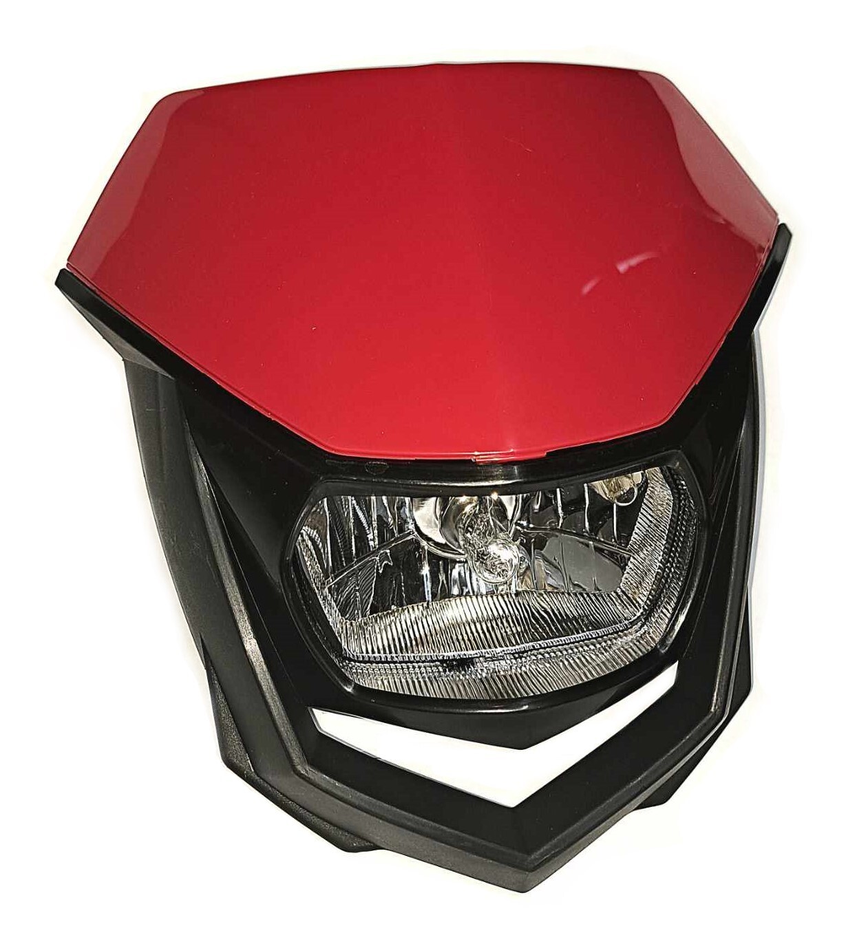 Enduro Headlight Motorcycle Universal Number Plate 12v H4 Red mx dirt ...