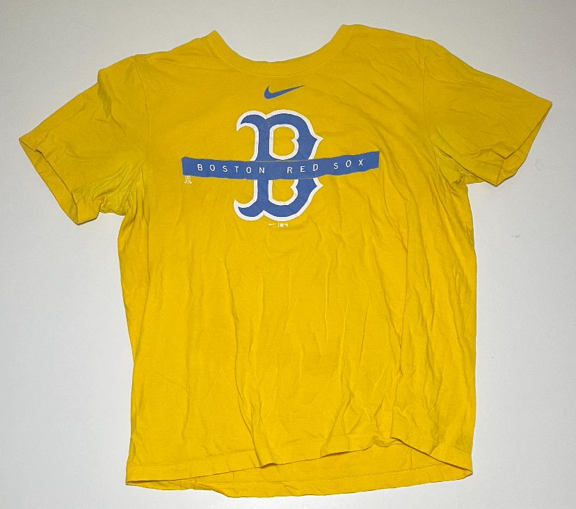 Nike Boston Red Socks T-Shirt Yellow MLB Large