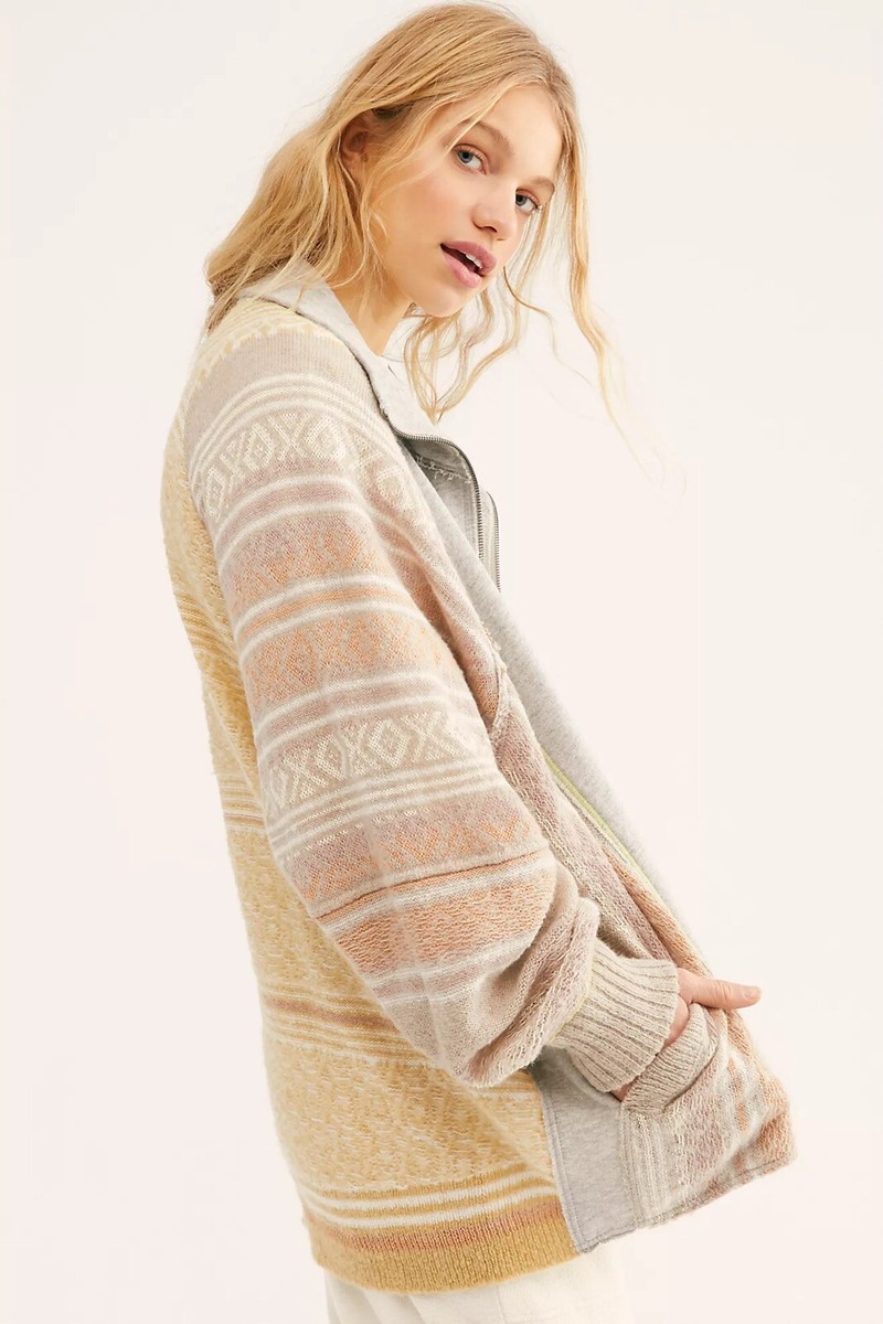 NEW Free People Opal Skies Cardi Cardigan Sweater Size Medium Z506