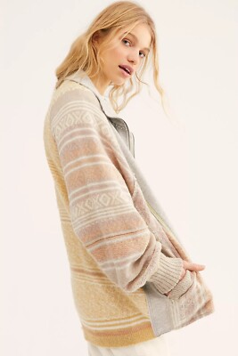 NEW Free People Opal Skies Cardi Cardigan Sweater Size Medium Z506