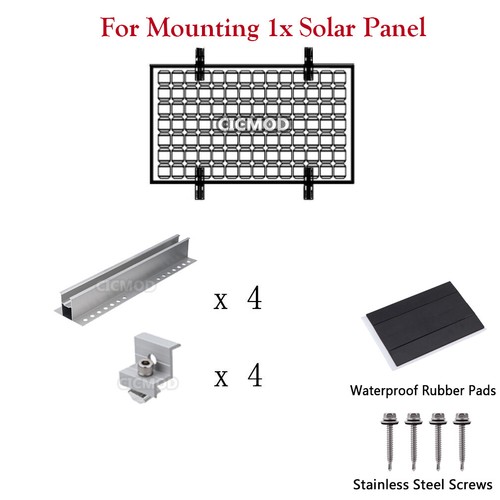 Alu Solarpanel Solarmodul Halterung Trapezblech Flachdach PV Befestigungsschiene - Bild 21 von 30