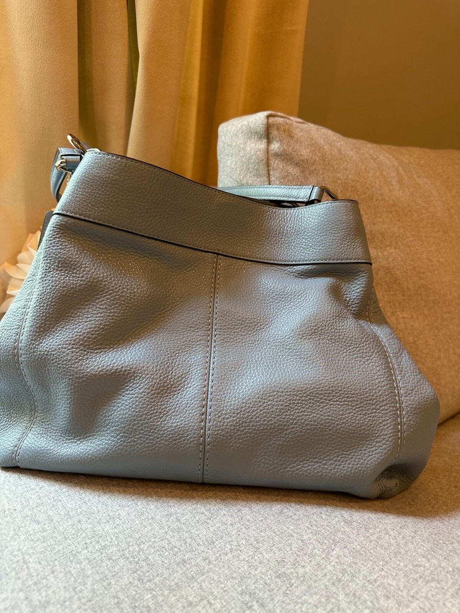 COACH Lexy pebble leather periwinkle shoulder bag | eBay