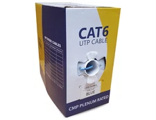 CAT6 Cable 1000FT UTP Solid Network Ethernet Bulk Wire RJ45 Lan Blue