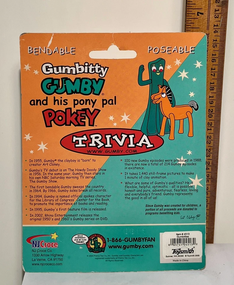 *FIGURAS FLEXIBLES GUMBY Y POKEY DE COLECCIÓN 2004* *NUEVO STOCK ANTIGUO* Foto 2 de 3