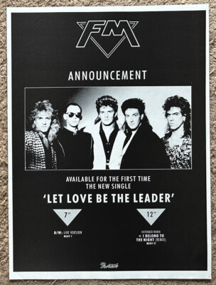 FM - LET LOVE BE THE LEADER 1987 Full page UK magazine ad