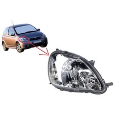 Faro Proiettore Anteriore Elettrico Destro per Toyota Yaris Dal 2003 Al 2005 - Miniatura 1