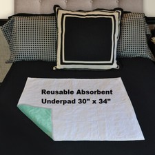 Reusable Absorbent Mattress pad 30"x34" Quilted top Non-slip wash Free Shipping