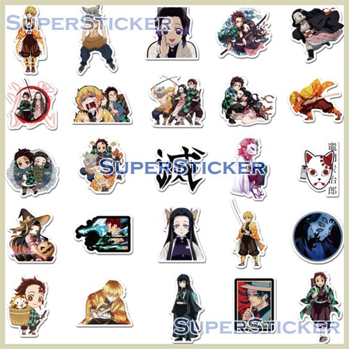 50pcs Demon Slayer 1 Japan Anime Vinyl Decal Stickers Bomb Skateboard Waterproof - Picture 4 of 4