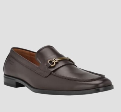 Guess Brown Leather Horsebit Loafers Guess | Shoes | Guess Mens Moccasins | Poshmark main image 4