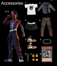 Action Figure Travis Scott Cactus Jack 1/6 Astroworld Festival Merch da collezione