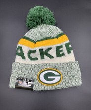 New Era On-Field Sideline Green Bay Packers Green Winter Beanie Pom Hat Unisex