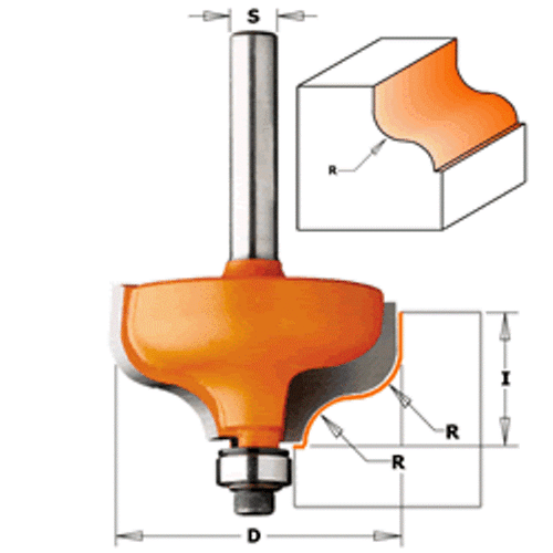 Broca de enrutador Ogee CMT 1/4"" (serie 860) vástago de 1/4"" 860.064.11 - Imagen 2 de 2