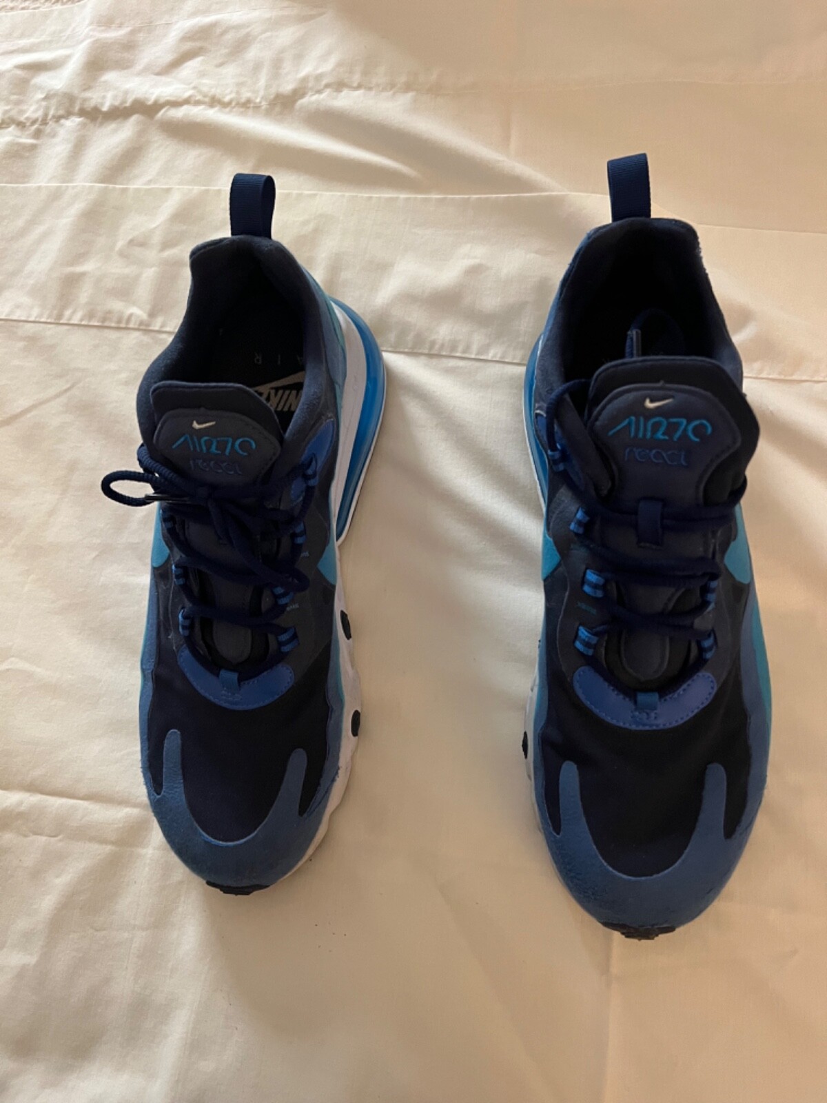 SAOLA Nike Air Max 270 React Blu Nero Impressionismo Arte Uomo Taglia 8