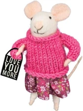 Primitives By Kathy Wool Felt Mouse Love You More