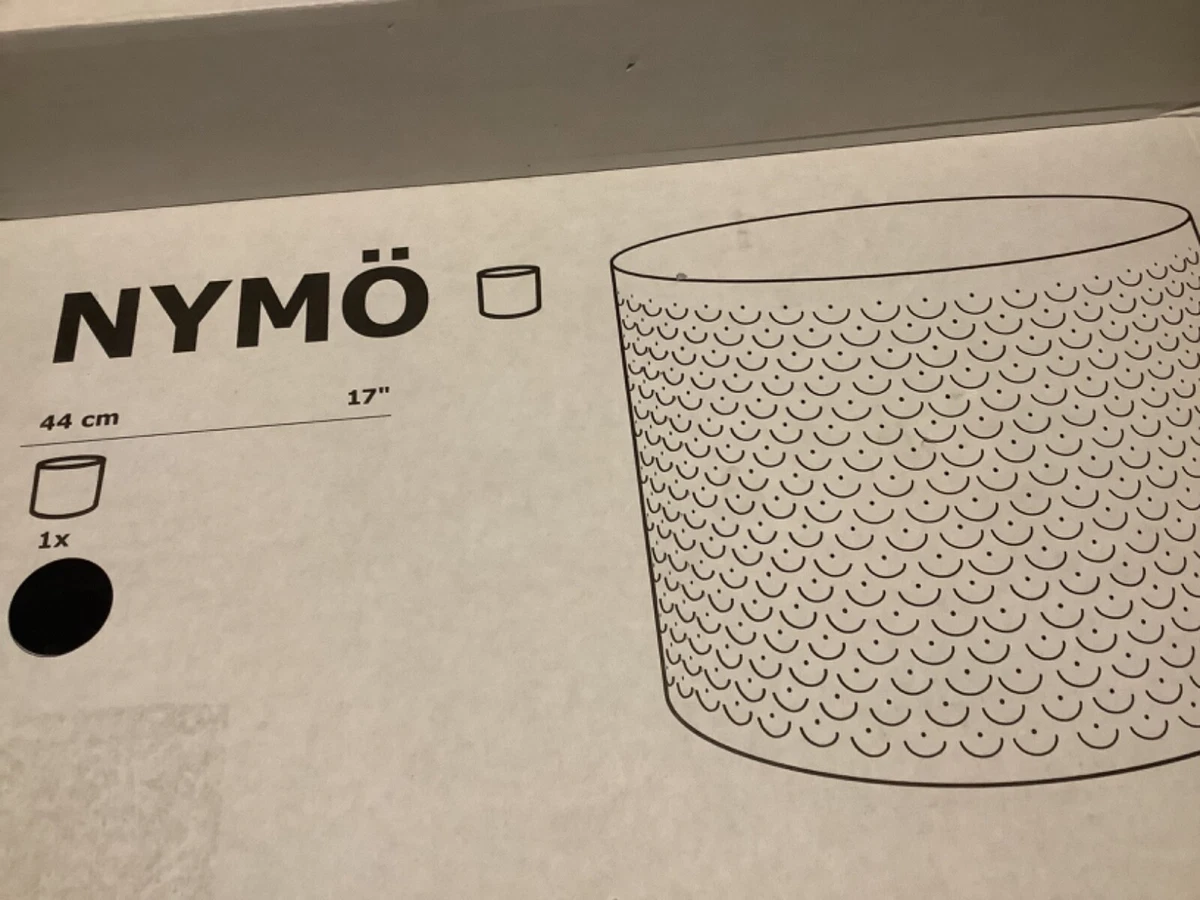 Ikea NYMÖ NYMO Large Floor, Pendant Lamp Shade Perforated Black / Brass 17