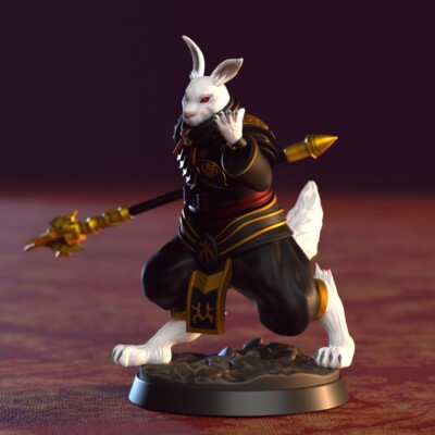 Pathfinder Rabbit Race Rabbit Folk Monk Miniature Figure for RPG like D&D5e Pathfinder DSA | eBay