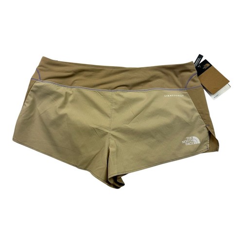 The North Face Women's FlashDry Shorts Brown Size L Activewear Summer Khaki NWT - Picture 2 of 19