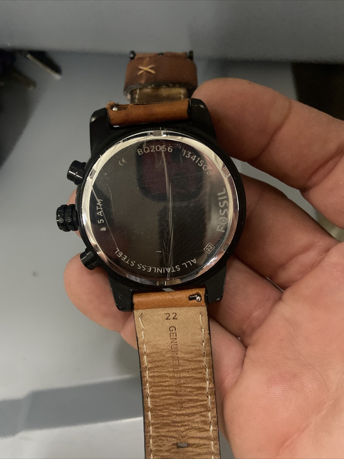 Brown Leather Quartz Watch for sale 