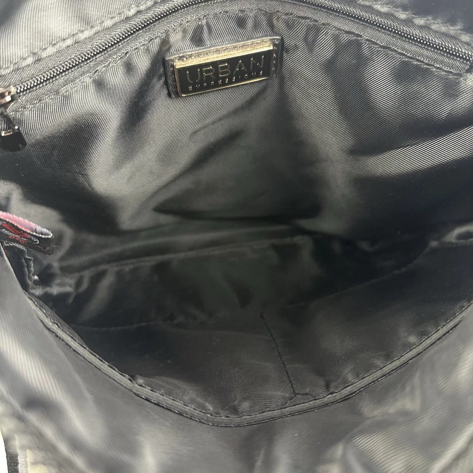 Bolso Bandolera Urban Expressions Arlo Negro Nylon Acolchado Bolso de Mano Certificado Vegano Foto 4 de 4
