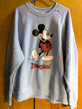 Disneyland Mickey Mouse light blue Sweatshirt 2024 size L Adult NEW Free Ship