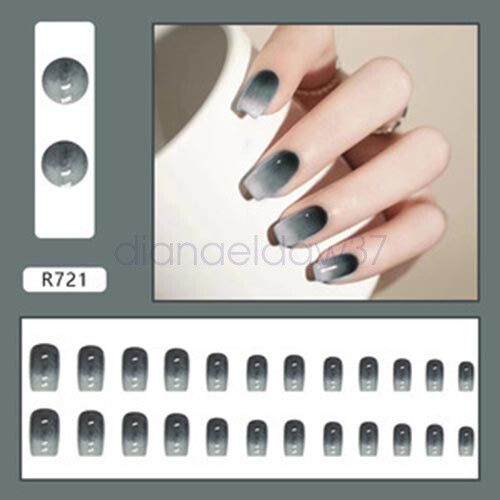Press On Nails Glue Gel On False reusable Fake French Nail Tip Multicolor AU - Picture 55 of 57