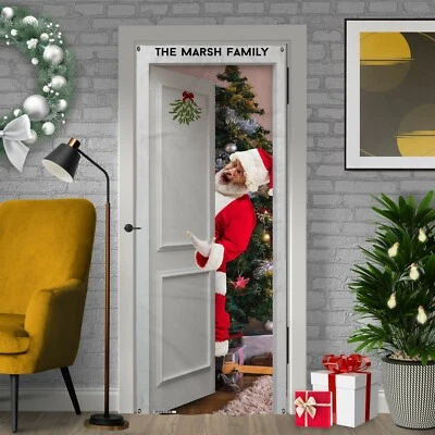 Décoration de Noël - Santa - Personnalisé Texte Noël Porte Bannière - Photo 1/2