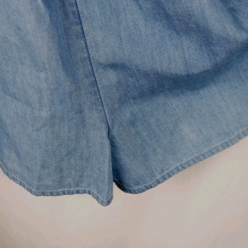 New J. Crew Crewcuts Girls' ruffle Trim romper in chambray Size 12 Jcrew - Picture 7 of 7