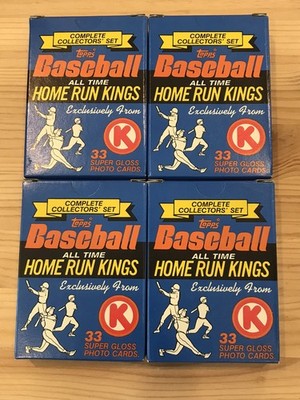 Lot of 4 1985 Topps Baseball All Time Home Run Kings Box, Set Of 33 Circle K