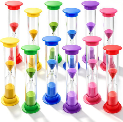 2 Minute Sand Timer, 12PCS Hourglass Timers for Brushing Teeth, Teachers Classro