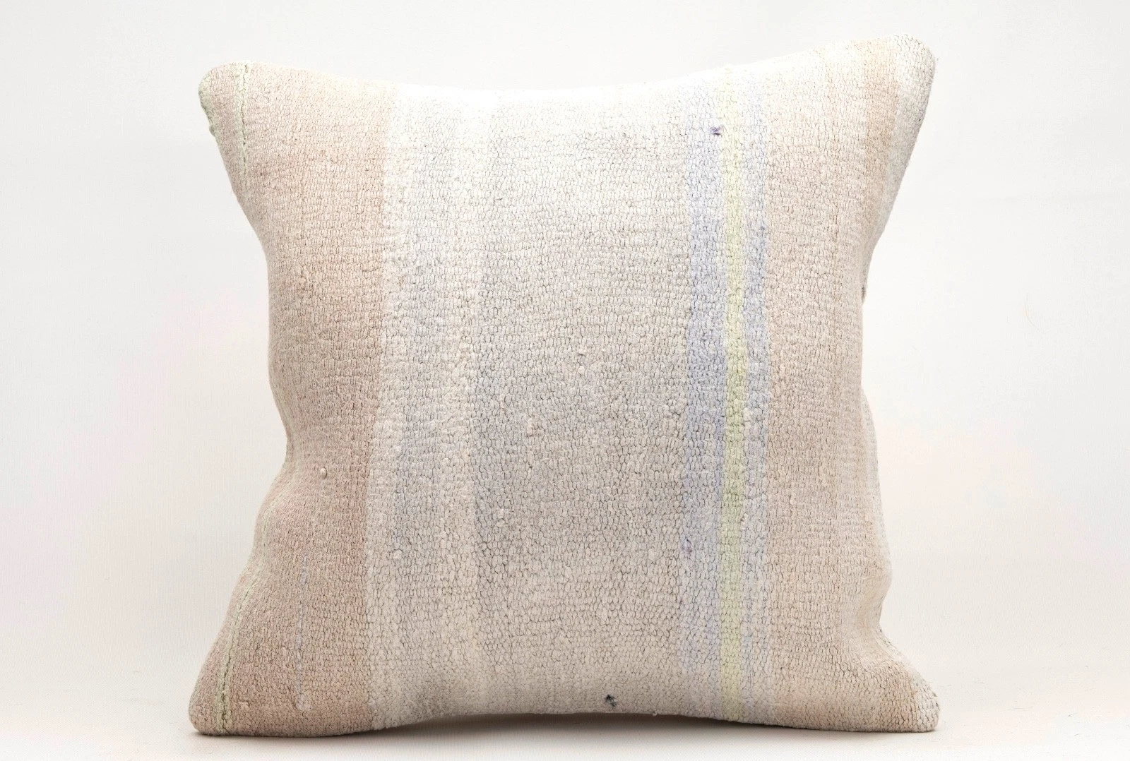 Hemp Square Pillow, 20”x20”, Decorative Throw Cushion, Vintage Pillow