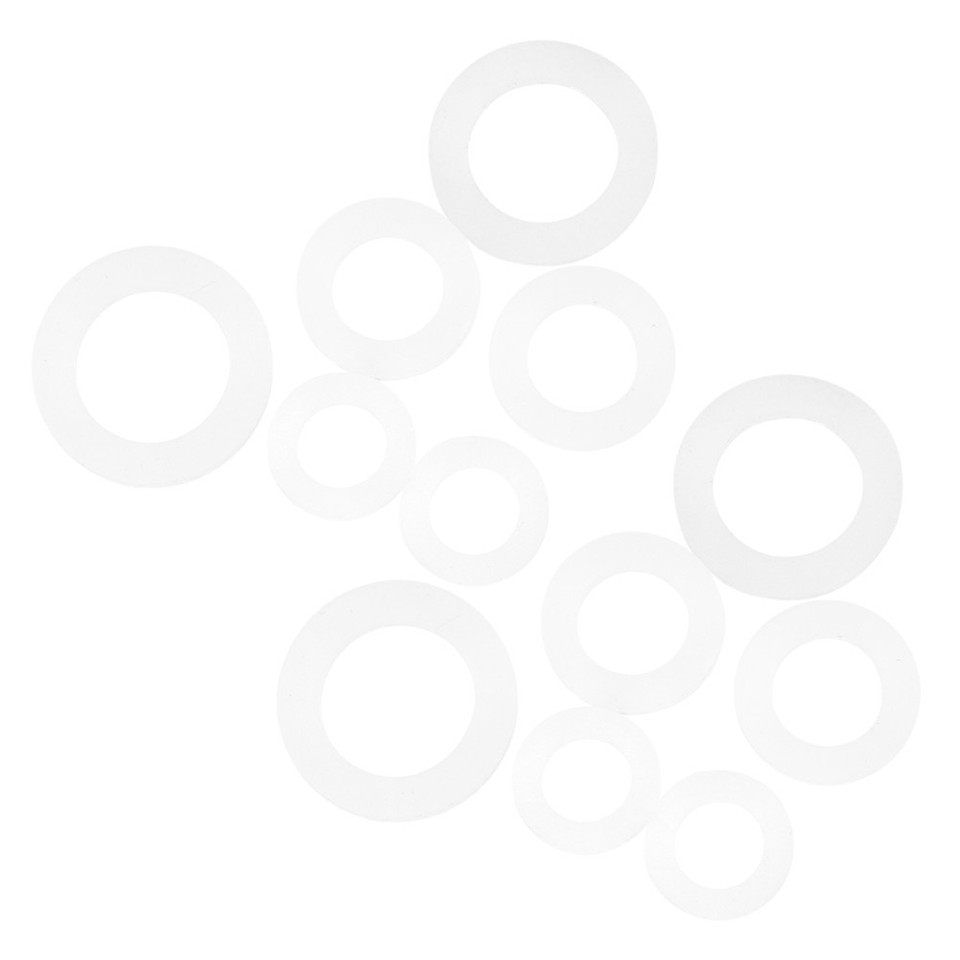 60Pcs White Silicone Bellows Tube Washer Ring Durable Leakproof Seal ...