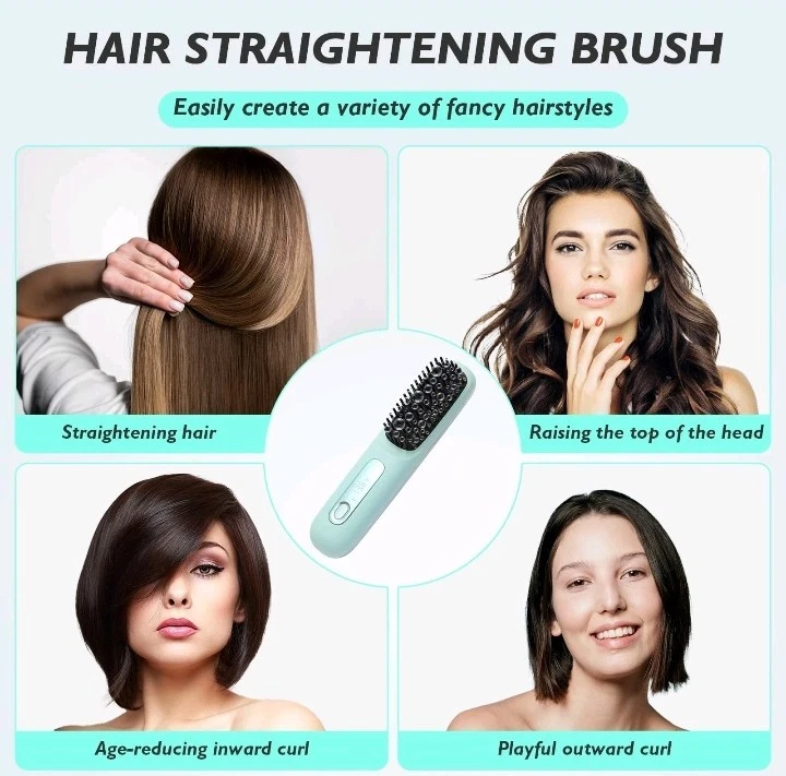 Cordless Hair Straightener Brush - Rapid Heating Technology,Adjustable Heat..285 - Image 4 of 4