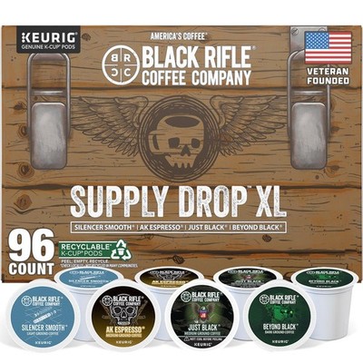 Black Rifle Coffee Supply Drop Variety Pack Keurig K-Cup Pods, 96ct, BB 1/27