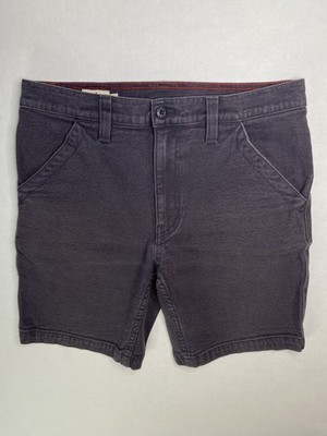 American Giant Roughneck Canvas Shorts Mens 30 Gray 8  Inseam USA