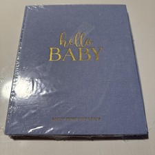 Lanpn Hello Baby Memory Book 5 Years - Linen Hardcover Keepsake for Boy/Girl