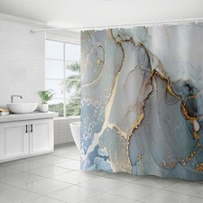 FAIRYGATE Shower Curtains for Garden Shower Curtain Bathroom Wet Room Marble ...