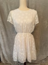 MuMu Mini Dress Show Me Your MuMu Women's white cutouts sides Size Large NWT