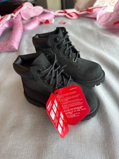 Timberland Premium Waterproof Boots Black Nubuck Toddler Size 6