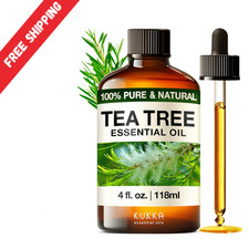 100 Pure Natural Tea Tree Oil for Skin, Hair, Toenails, Aromatherapy, Soap