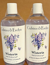 CRABTREE EVELYN WISTERIA BATH SHOWER GEL 2 PACK 16.9FLOZ DISCONTINUED