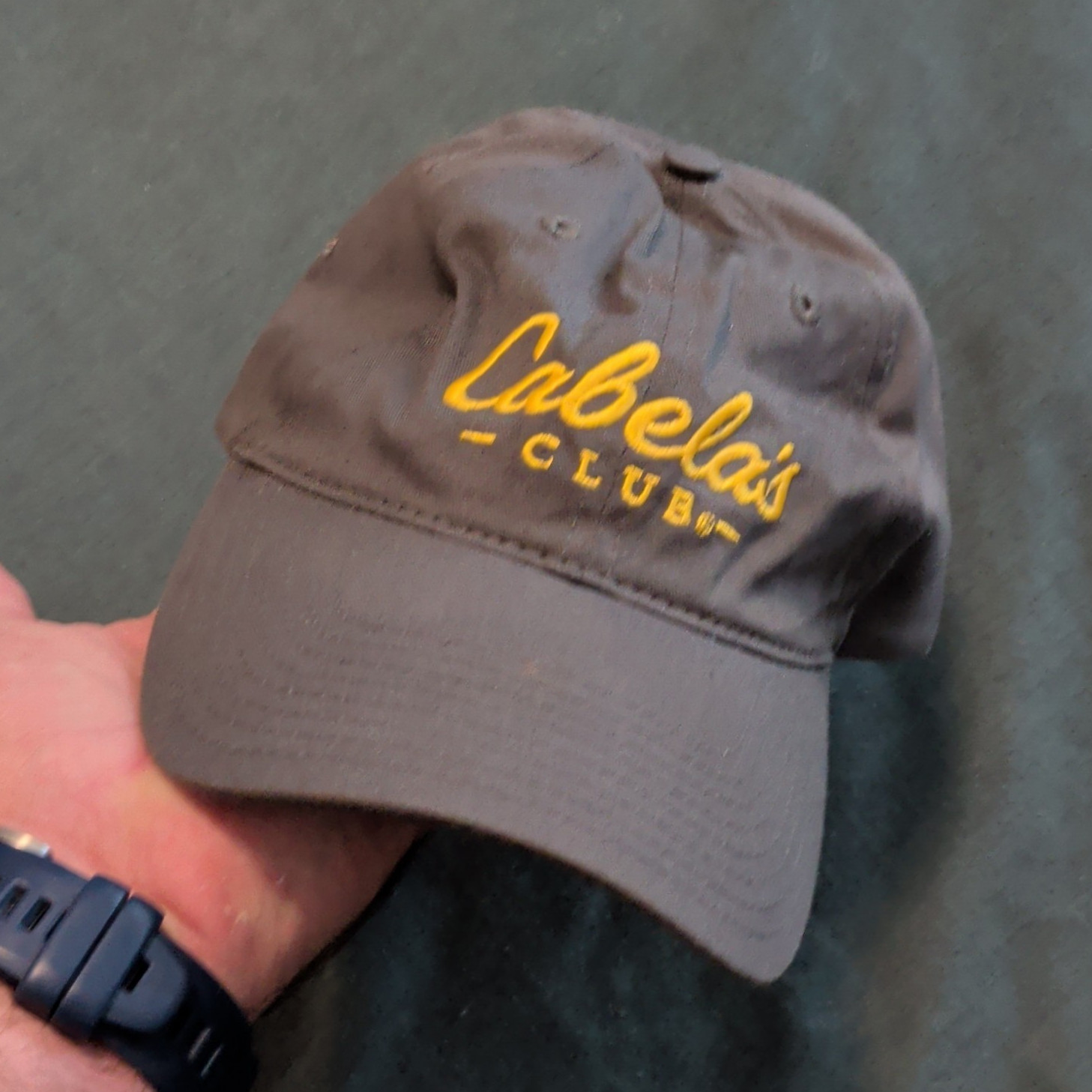 Cabela's Men's Gray Solid Baseball Cap Hat Adjustable One Size Fits Most
