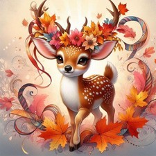 Diamond Art Kits for Adult, Deer Round Diamond Painting Kit for Beginners, 5D...