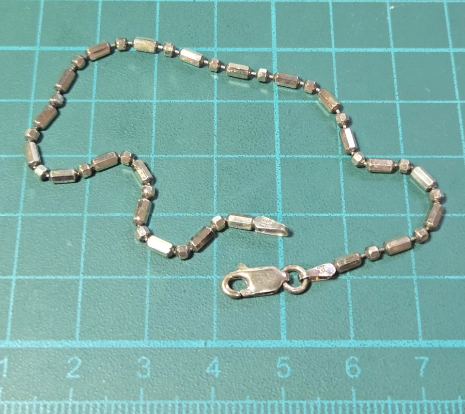 Vintage Stamped 925 Sterling Silver Italy Milor Ball Bead Chain Bracelet - Image 2 of 4