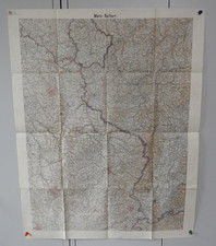 große alte Landkarte 1.WK Krieg Metz Belfort Generalstab Armee 1917, 107x85cm