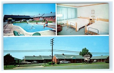 Vintage DeLuxe Motor Court Waynesboro VA Motel Pool & Room Views